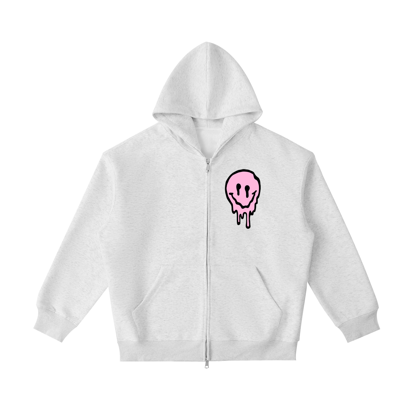 Pink Accent Heavyweight Pocket Hoodie