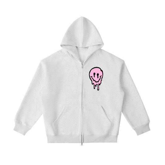 Pink Accent Heavyweight Pocket Hoodie