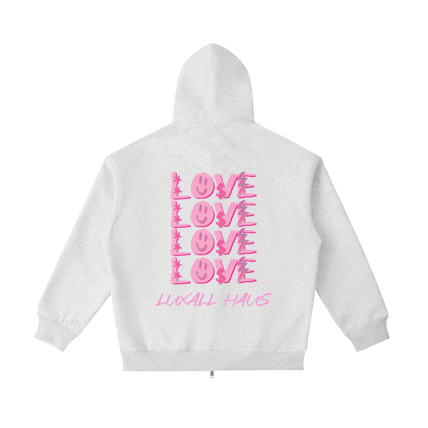 Pink Accent Heavyweight Pocket Hoodie